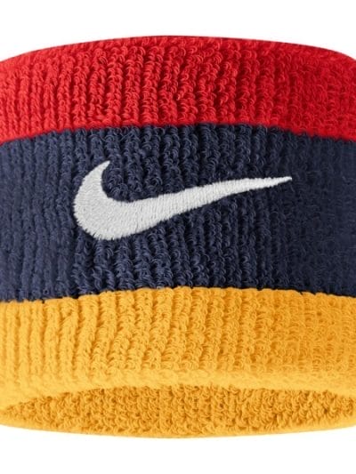 Fitness Mania - Nike Swoosh Wristbands - Mid Navy/University Red/Gold/White