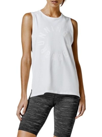 Fitness Mania - Running Bare Easy Rider Womens Muscle Tank Top - Ivory