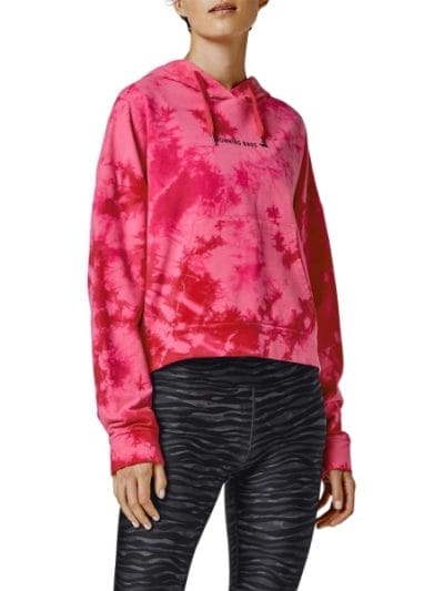 Fitness Mania - Running Bare Lounging Womens Hoodie - Rosa Tie-Dye