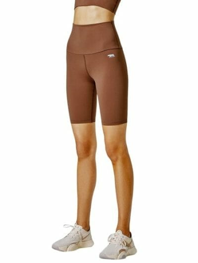 Fitness Mania - Running Bare Studio Ab-Tastic Womens Bike Tights - Toffee