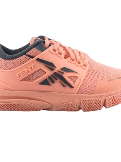 Fitness Mania - XBlades Feint - Kids Netball Shoes - Papaya Punch/Storm Grey