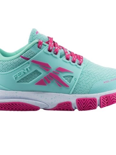 Fitness Mania - XBlades Feint - Kids Netball Shoes - Tiffany Blue/Candy Pink