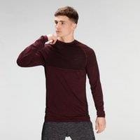 Fitness Mania - MP Men's Essential Seamless Long Sleeve Top- Washed Oxblood Marl - XXL