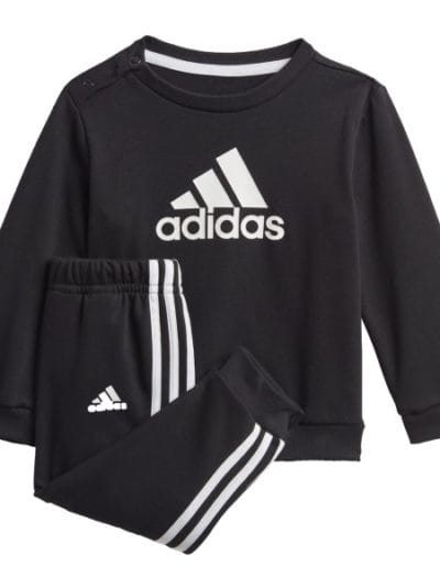 Fitness Mania - Adidas Badge Of Sport French Terry Infant Tracksuit Set - Black/White