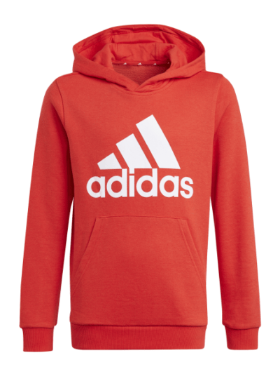 Fitness Mania - Adidas Essentials Big Logo Kids Hoodie - Vivid Red/White