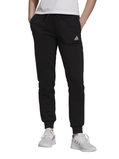 Fitness Mania - Adidas Essentials Fleece Logo Womens Track Pants - Black/White