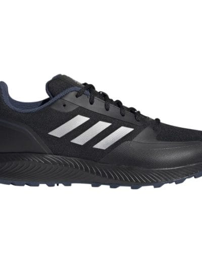 Fitness Mania - Adidas Runfalcon 2.0 TR - Mens Trail Running Shoes - Core Black/Silver Metallic/Crew Navy
