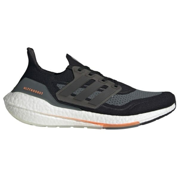 Fitness Mania - Adidas Ultraboost 21 - Mens Running Shoes - Core Black/Blue Oxide/Screaming Orange