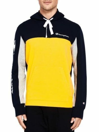 Fitness Mania - Champion Colourblock Mens Hoodie - Navy/Yellow