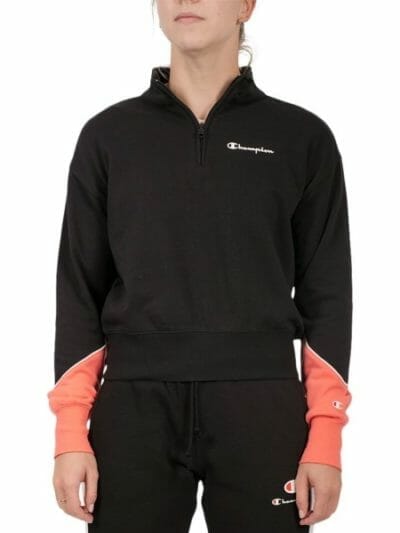 Fitness Mania - Champion Euro Rochester Neo Quarter Zip Womens Pullover - Black