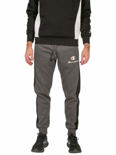 Fitness Mania - Champion Panel Mens Track Pants - Black/Granite