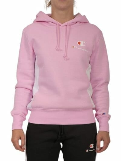 Fitness Mania - Champion Panel Womens Hoodie - Pink/White