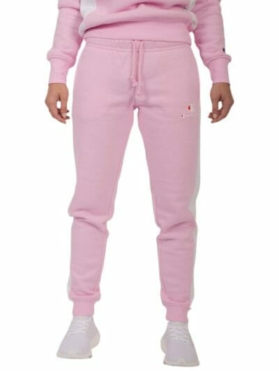 Fitness Mania - Champion Panel Womens Track Pants - Pink/White