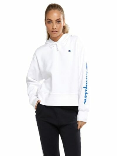 Fitness Mania - Champion Sporty Womens Hoodie - White