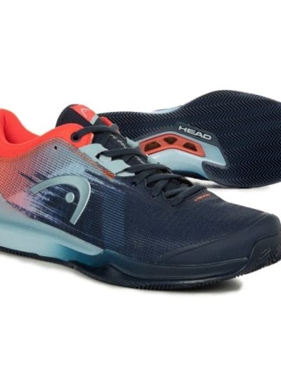 Fitness Mania - Head Sprint Pro 3.0 Mens Tennis Shoes - Dress Blue/Neon Red