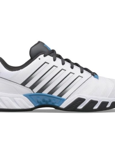 Fitness Mania - K-Swiss Bigshot Light 4 Mens Tennis Shoes - White/Dark Shadow/Swedish Blue