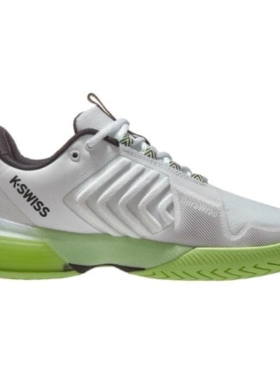 Fitness Mania - K-Swiss Ultrashot 3 Mens Tennis Shoes - White/Soft Neon Green/Blue Graphite