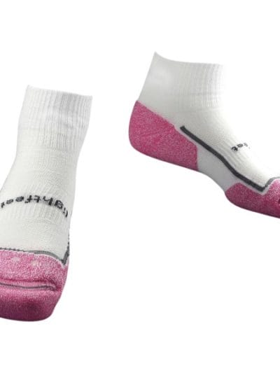 Fitness Mania - Lightfeet Netball Mini Crew Court Socks - White/Pink
