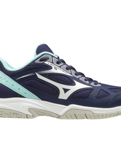 Fitness Mania - Mizuno Cyclone Speed 2 - Kids Netball Shoes - Astral Aura/White/Blue Light