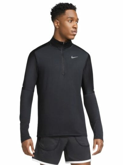 Fitness Mania - Nike Dri-Fit Half Zip Mens Running Top - Black/Reflective Silver