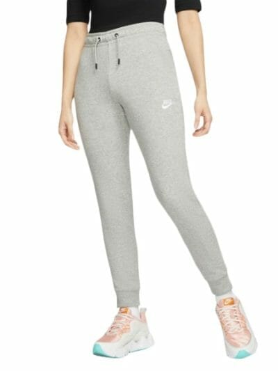 Fitness Mania - Nike Sportswear Essential Fleece Womens Sweatpants - Dark Grey Heather/Matte Silver/White