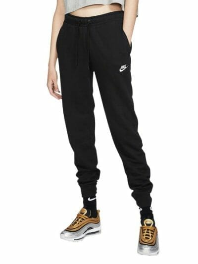Fitness Mania - Nike Sportswear Essential Fleece Womens Track Pants - Black/White