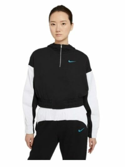 Fitness Mania - Nike Sportswear Icon Clash Womens Hoodie - Black/White/Chlorine Blue