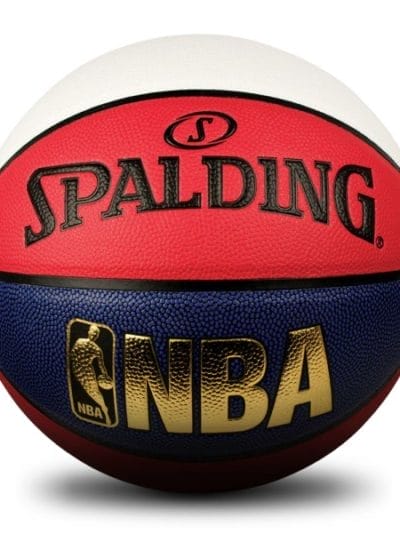 Fitness Mania - Spalding NBA Logoman Indoor/Outdoor Basketball - Red/White/Blue