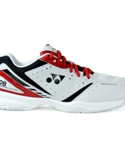 Fitness Mania - Yonex Power Cushion 28 Mens Indoor Court Shoes - White/Red