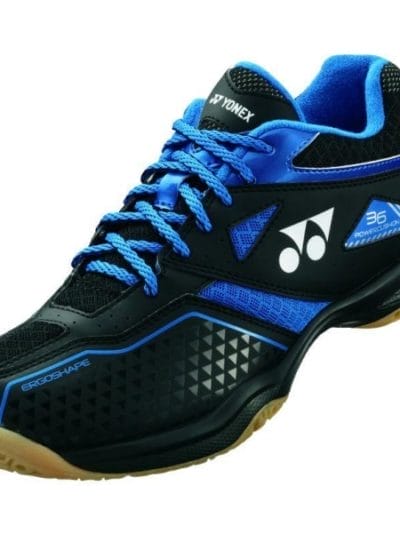 Fitness Mania - Yonex Power Cushion 36 Mens Indoor Court Shoes - Black/Blue