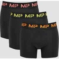 Fitness Mania - MP Men's Coloured logo Boxers (3 Pack) Black  - M