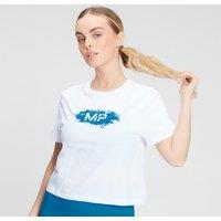 Fitness Mania - MP Women's Chalk Graphic Crop T-shirt - White - XXL
