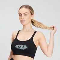 Fitness Mania - MP Women's Chalk Graphic Sports Bra - Black - XXL