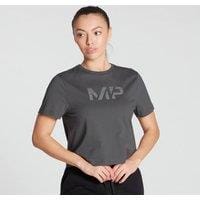 Fitness Mania - MP Women's Gradient Line Graphic Crop T-shirt- Carbon - S