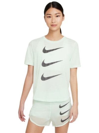 Fitness Mania - Nike Run Division Womens Running T-Shirt - Barely Green/Black