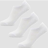 Fitness Mania - MP Women's Essentials Ankle Socks (3 Pack) White/Neon  - UK 3-6