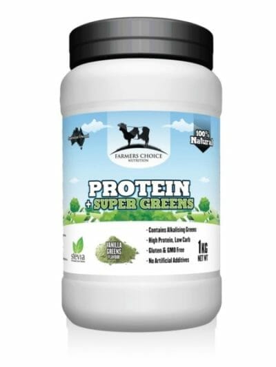 Fitness Mania - Farmers Choice Whey Protein Concentrate + Super Greens - 1kg - 33