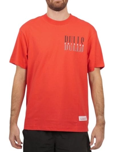 Fitness Mania - Mitchell & Ness Chicago Bulls Split Logo Mens Short Sleeve T-Shirt