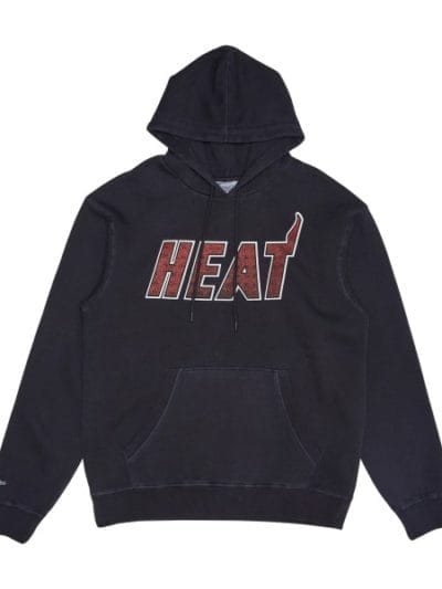 Fitness Mania - Mitchell & Ness Miami Heat Vintage Faded Logo Mens Basketball Hoodie