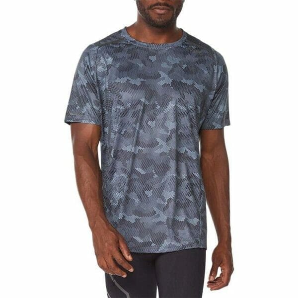 Fitness Mania - 2Xu Light Speed Tee Mens Division Camo Black Reflective