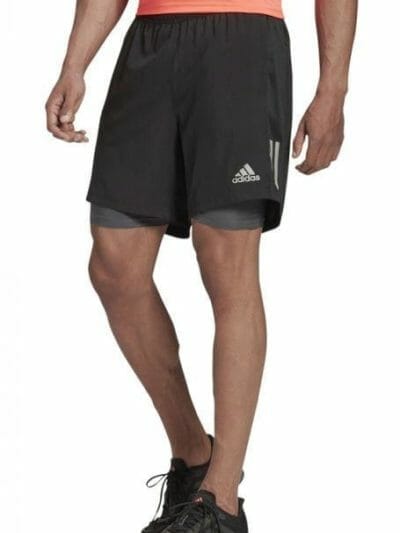 Fitness Mania - Adidas Own The Run 5 Inch Short Mens Black Grey Six