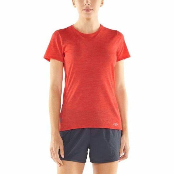 Fitness Mania - Icebreaker Amplify Ss Low Crewe Womens Red