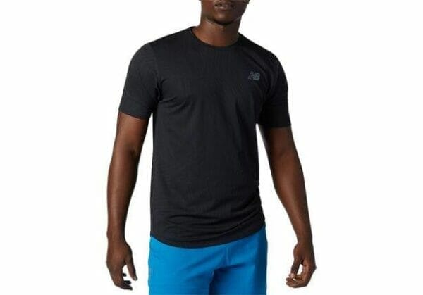 Fitness Mania - New Balance Q-Speed Fuel Jacquard Short Sleeve Tee Mens Black