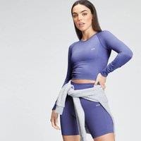Fitness Mania - MP Women's Shape Seamless Ultra Long Sleeve Crop Top - Bluebell - L