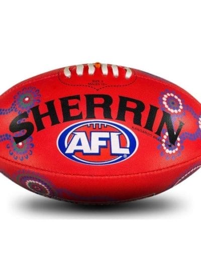 Fitness Mania - Sherrin Sir Doug Nicholls Round AFL Synthetic Football - Size 5