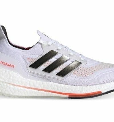 Fitness Mania - Adidas Ultraboost 21 Mens Cloud White Core Black Solar Red
