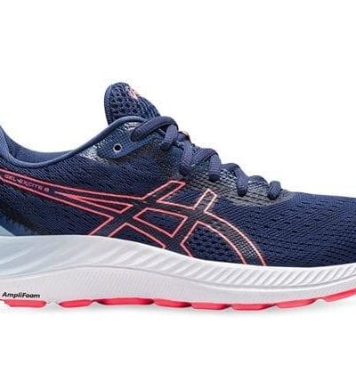 Fitness Mania - Asics Gel-Excite 8 Womens Thunder Blue Blazing Coral