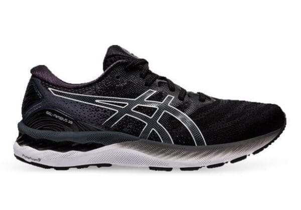 Fitness Mania - Asics Gel-Nimbus 23 (2E) Mens Black White