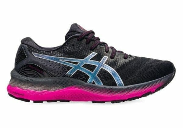 Fitness Mania - Asics Gel-Nimbus 23 Womens Black Pure Silver