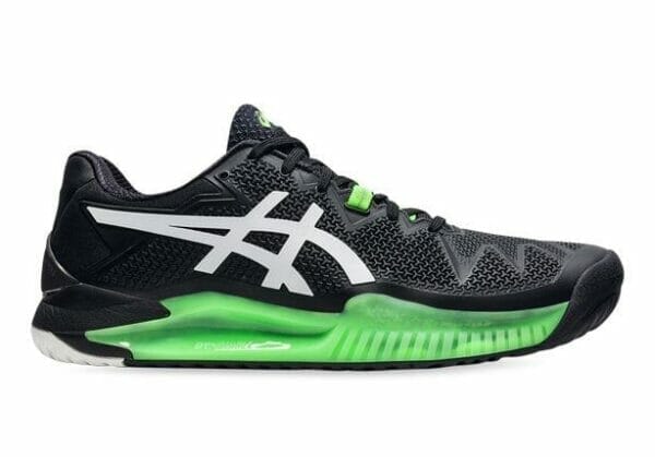 Fitness Mania - Asics Gel-Resolution 8 Hardcourt Mens Black Green Gecko